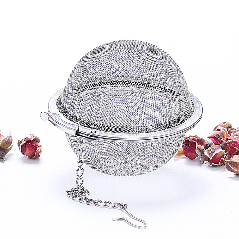 Tái sử dụng tiện ích, dụng cụ lọc gia vị trà, dụng cụ pha lưới inox bóng gia vị dụng cụ lọc bóng trà gia vị khóa hình cầu