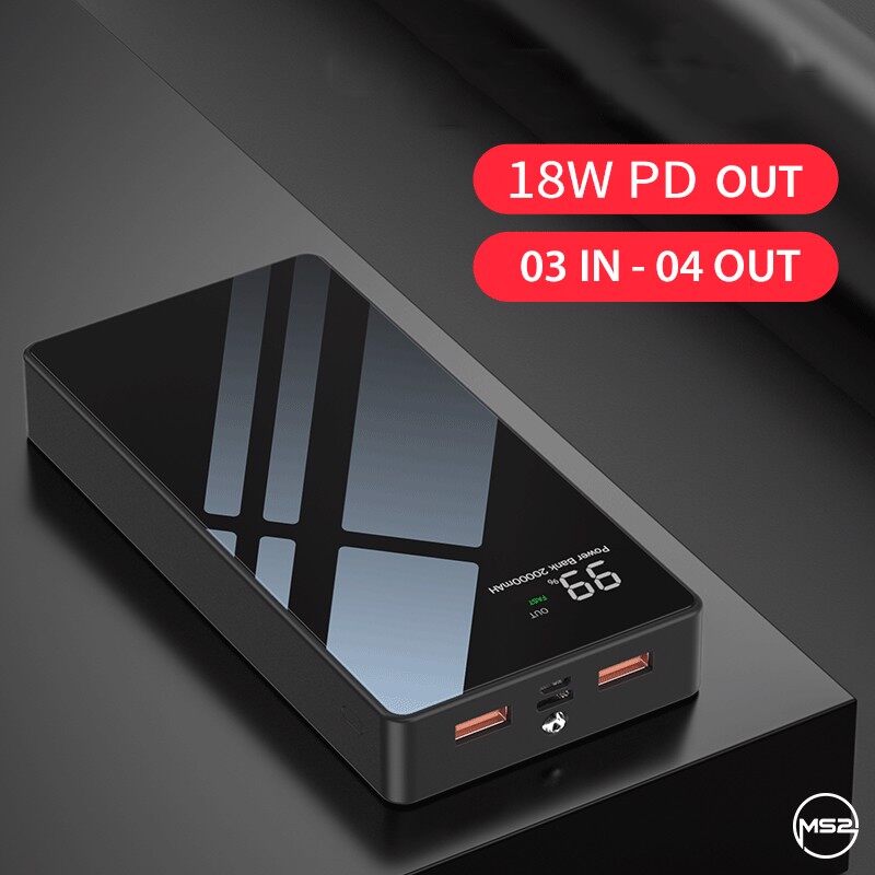 Pin dự phòng tráng gương sạc nhanh không dây magic power mp02 20.000 mah