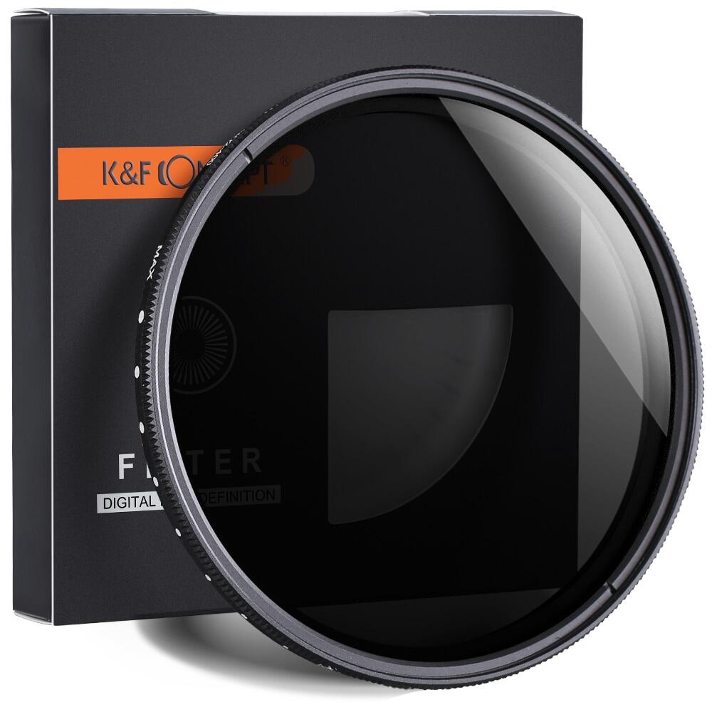 Kf Concept Adjustable Nd2 To Nd400 Nd Lens Filter 37mm 55mm 58mm 62mm 67mm 72mm 77mm 95mm Slim Fader Variable Neutral Density(55mm)