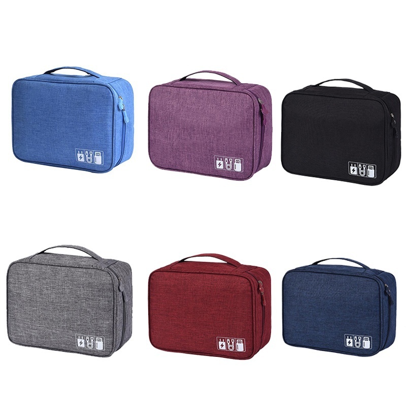 Unique My Shop Travel Digital Accessories Storage Bag Cable Data Line Earphone Organizer Mobile Hard Disk Handle Bag