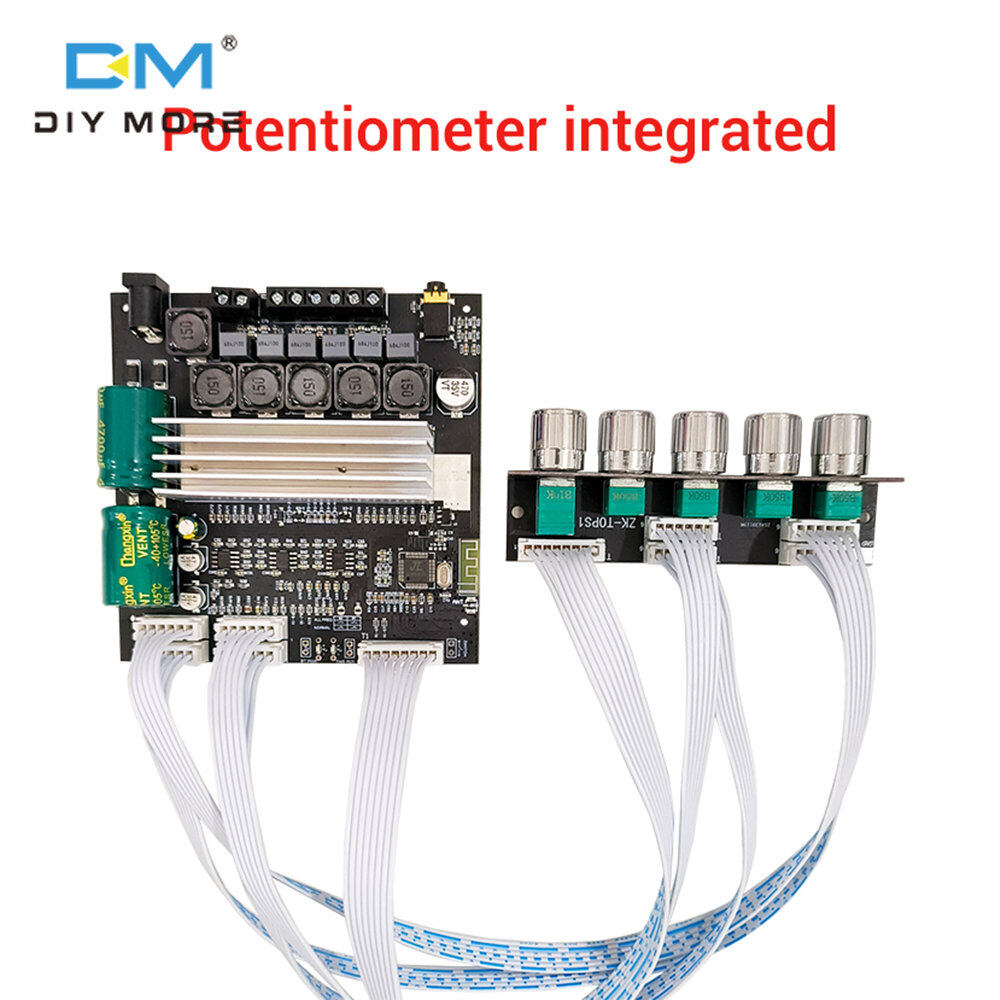 Diymore zk-tb22p/zk-ht22 bảng mạch khuếch đại công suất âm thanh bluetooth 2.1 kênh mô-đun tpa3116 chiết áp tws to box bên ngoài 50wx2 + 100w/ 160wx2+220w