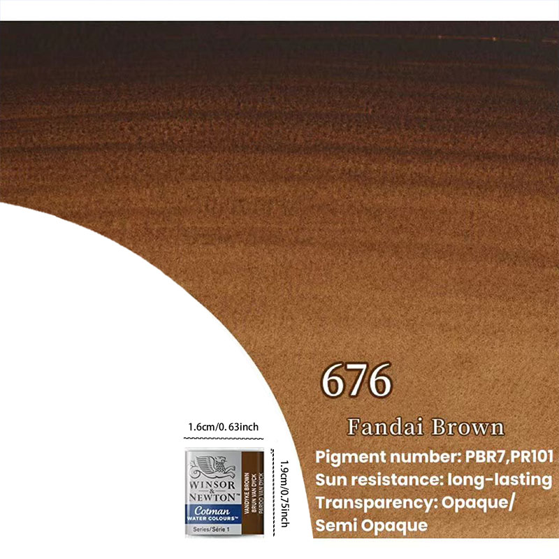 Winsor & Newton Cotman Watercolor Half Pan Refill 48 Colors Outdoor Sketch Pigment Pure Vivid Hue Great Blending Diffusion & Transparency