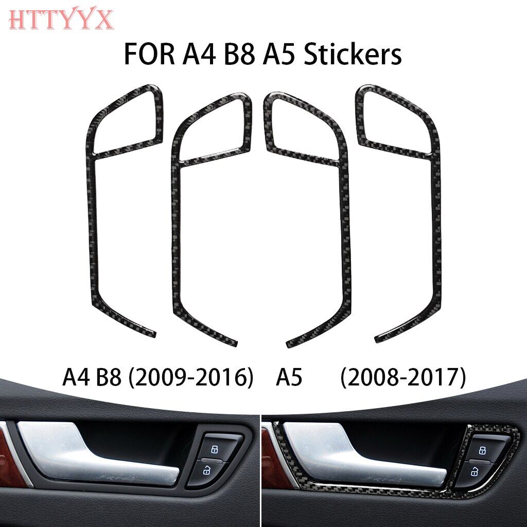 Air conditioning air outlet frame Carbon Fiber Frame Trim Cover Cap Case Sticker Styling Compatible For Audi A4 B8 2009-2016 A5 2008-2017 Q5 2009-2017 