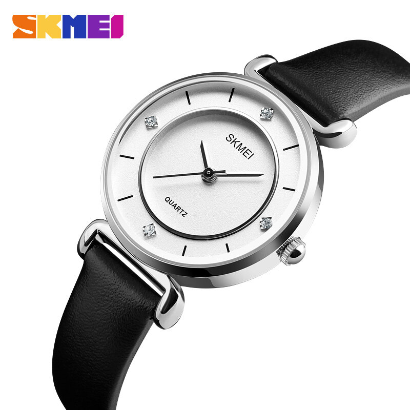 Đồng hồ nữ skmei 1330, đồng hồ đeo tay thạch anh bằng thép không gỉ chống nước mới thanh lịch