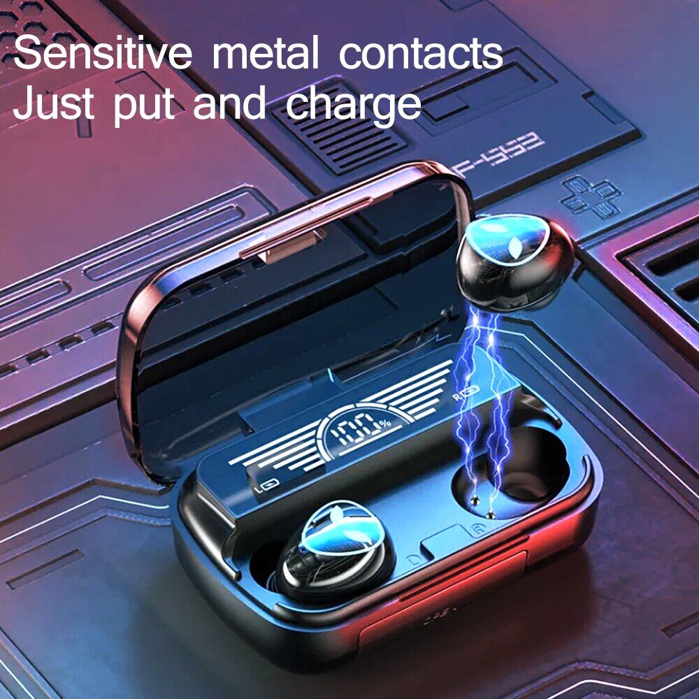 Tws Sports Earphones Bluetooth Bt5.3 Earbuds with Mic Touch Control Headset Led Display Wireless Headphones ราคา 198 บาท*ส่งฟรี