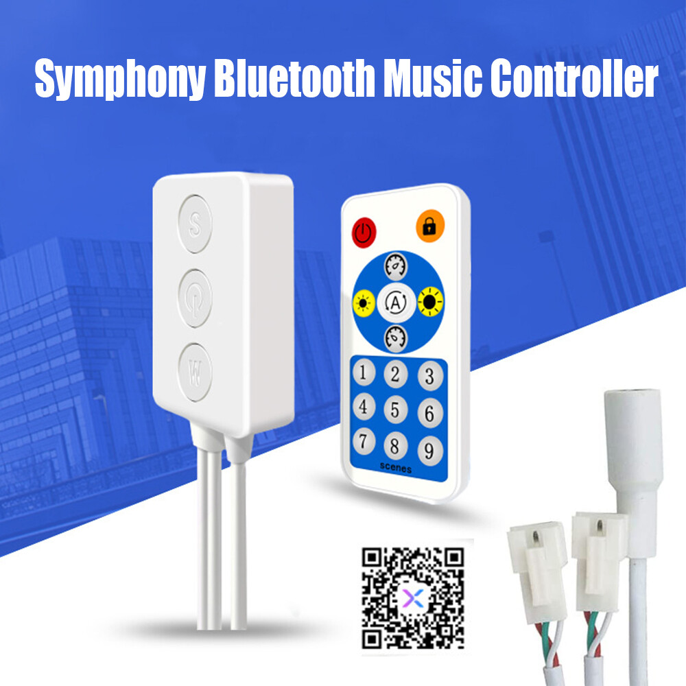 Đèn Led Bluetooth Bộ điều khiển âm nhạc sp601e đầu ra tín hiệu kép mini LED giao hưởng ánh sáng Bộ điều khiển không dây cho đèn Dải LED