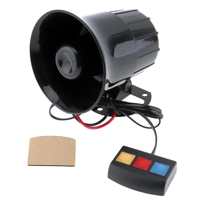 Loud Car Warning Alarm Police Siren Horn 3 Tones Fire Ambulance Emergency L41a