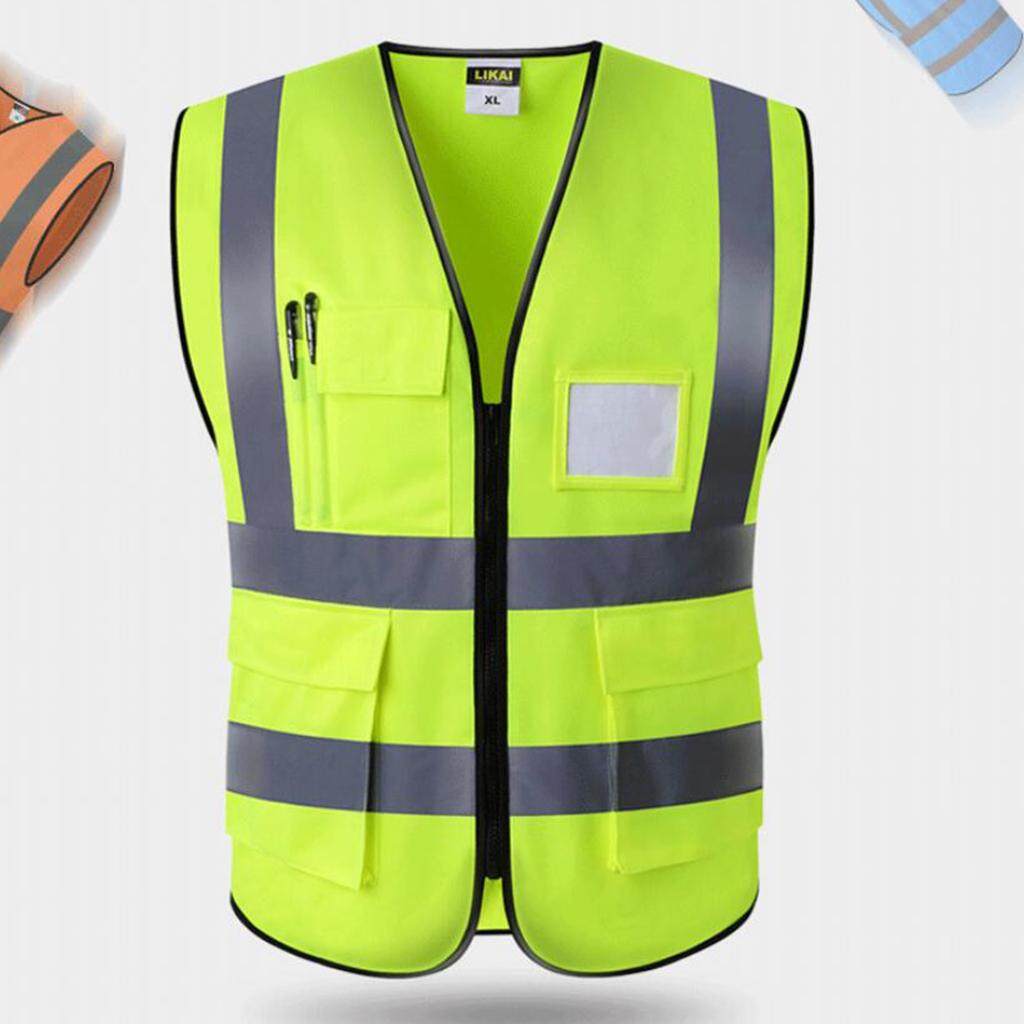 Baoblaze High Visibility Safety Vest, Neon, 3 Sizes 5 Colors for Choose
