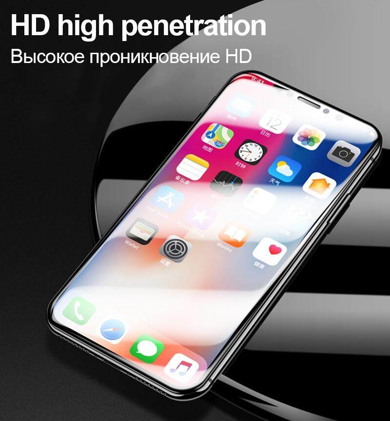 TOMKAS 6D Full Cover Curved Tempered Glass For iPhone X Screen Protector For iPhone 6 6S Plus 8 7 Plus Protective Glass Film