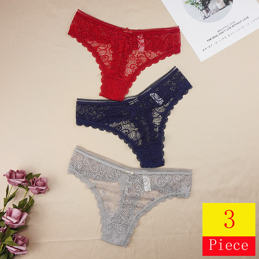3 Cái/lốc Đồ Lót Không Đường May Của Phụ Nữ Quần Lọt Khe Ren Cỡ Lỡn Quần Lót Quần Lót Cạp Trễ