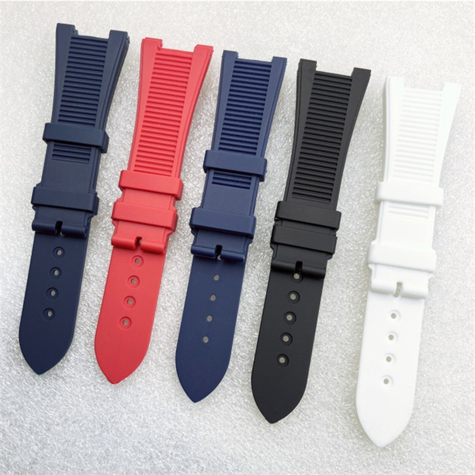 25mm nhiều màu tùy chọn dây đeo đồng hồ bằng Silicone/Khóa Dây đồng hồ/Dây đeo đồng hồ + Phụ tùng khóa dây đồng hồ cho Nautilus