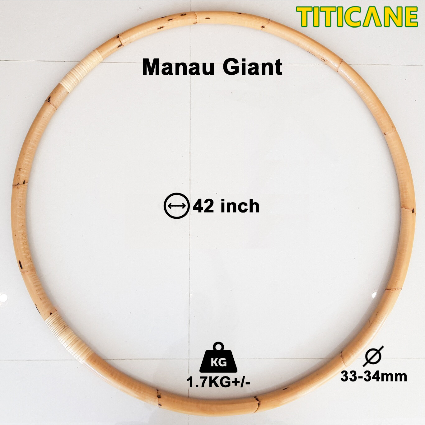 Giant Hula Hoop 42 inch [ Rattan / Rotan ]