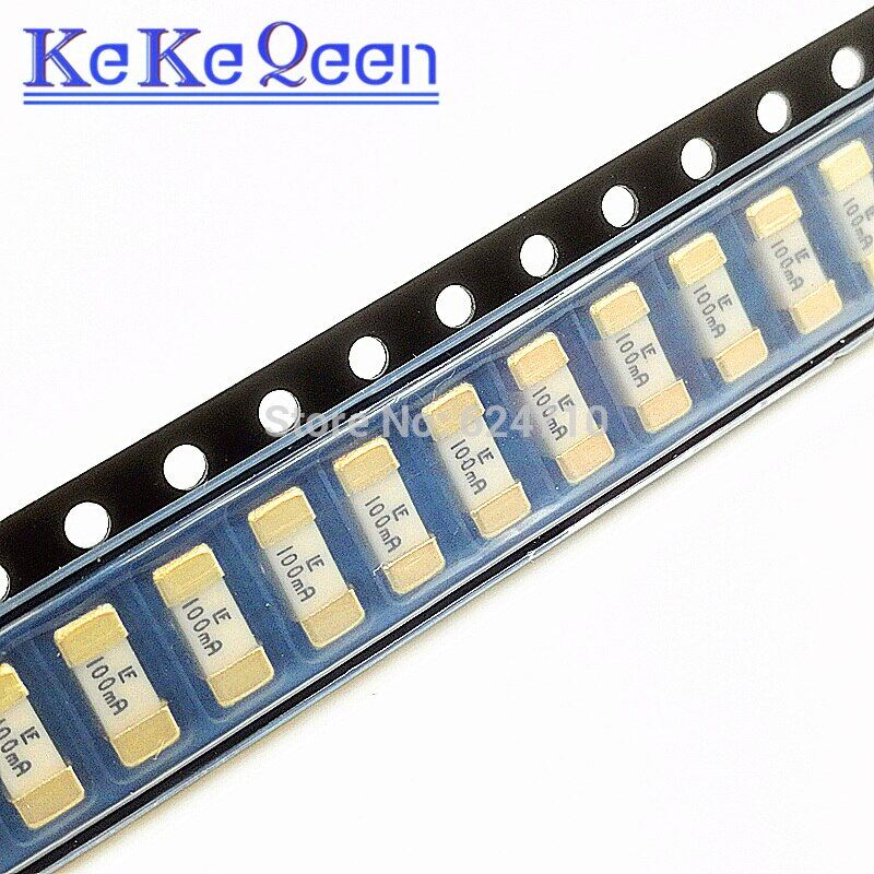 【HOT SALE】 50 Cái/lốc Fuse 0451.100 1808 0.1A 125V 2410(6125) 100MA SMD SMT PTC Cầu Chì Có Thể Đặt Lại Chính Hãng