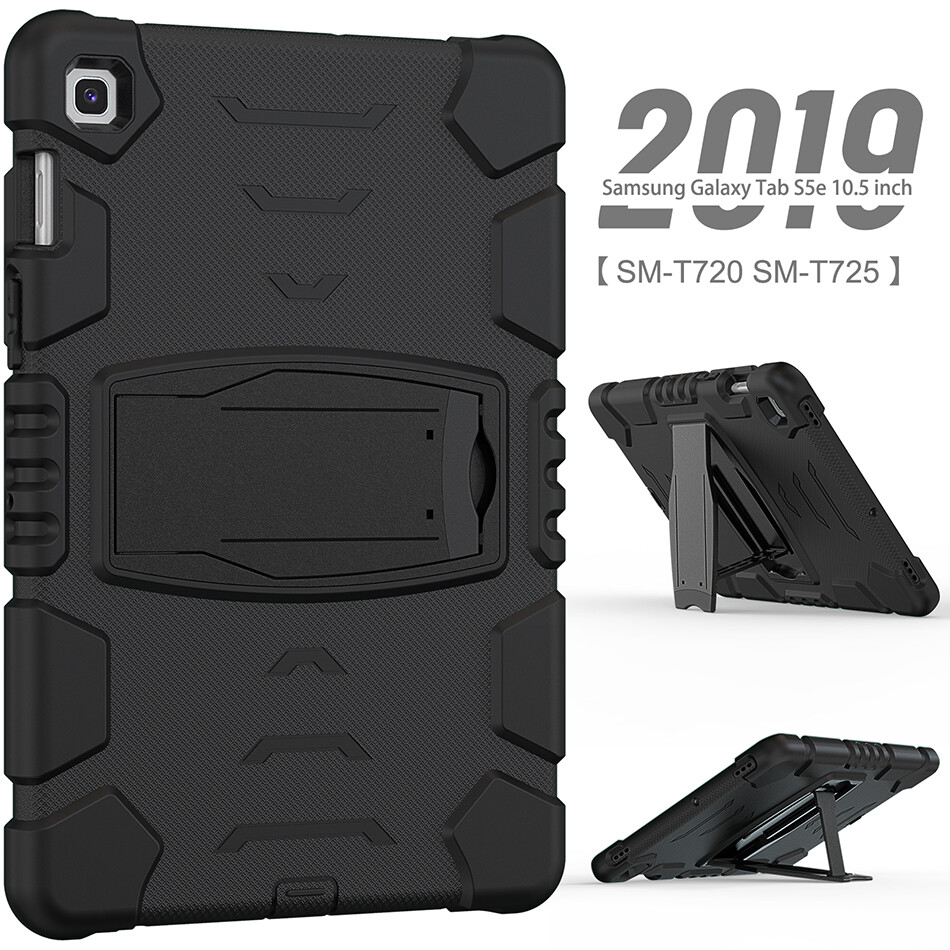 Lentopgoods ốp chống sốc gồ ghề hỗn hợp cho samsung galaxy tab s5e 10.5 t727 t720 t725 ốp silicon có chân đế funda + bút