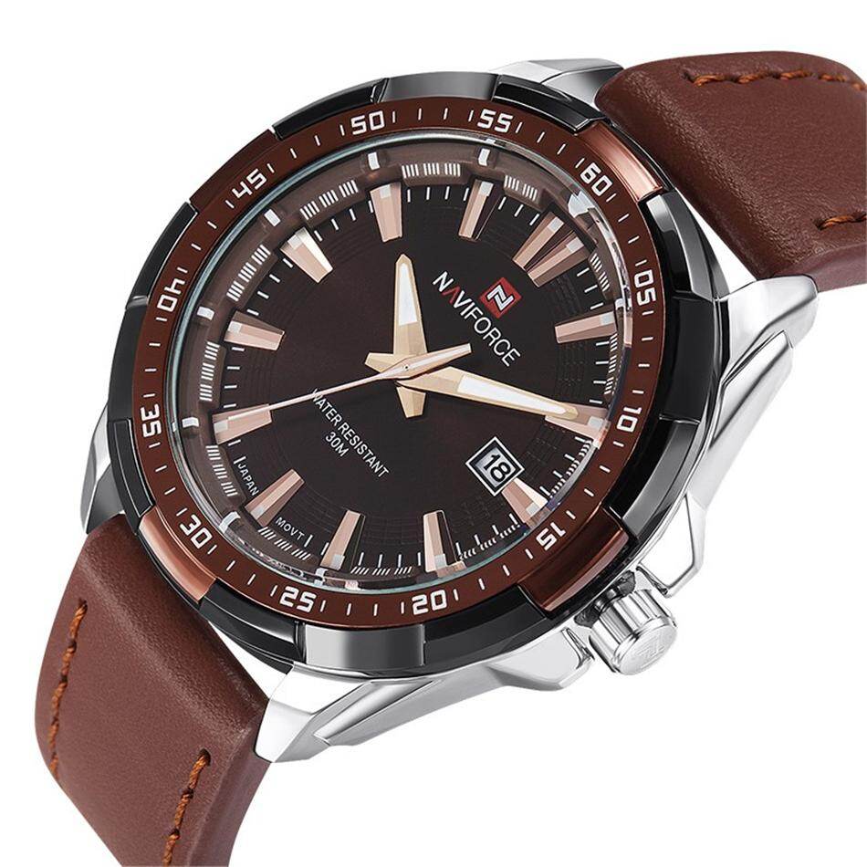 NAVIFORCE Herenhorloge, kwartshorloge met automatische datum- en NAVIFORCE Herenhorloge, kwartshorloge met automatische datum- en
