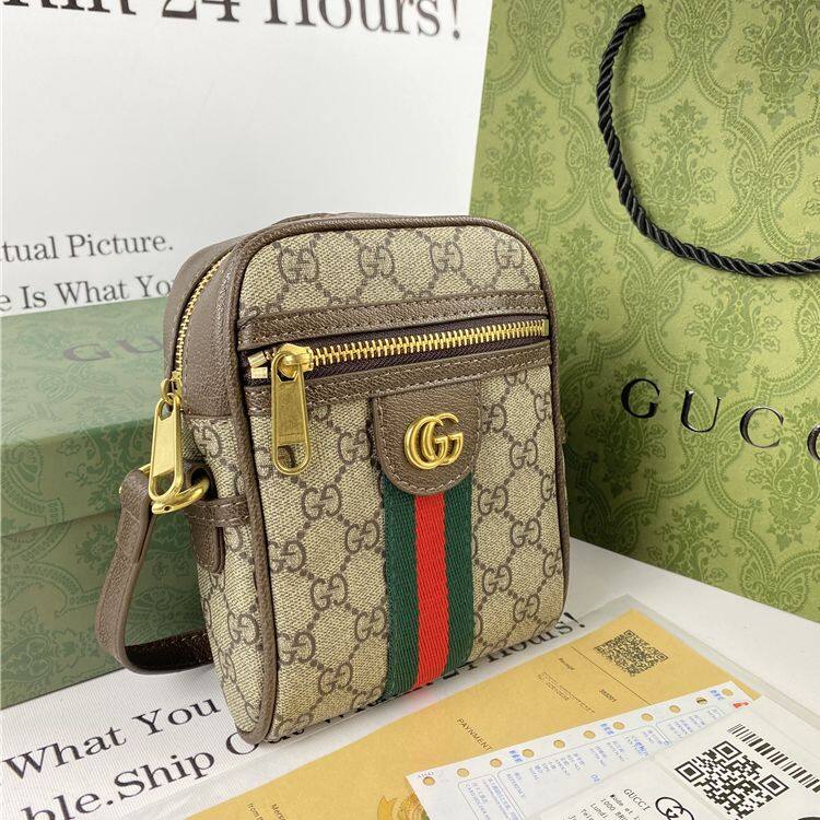 GUCCI Túi Đeo Chéo Đựng Điện Thoại Cho Nữ Đang Giảm Giá Màu Nâu 2022 Quà Tặng Tốt Nhất Cho Bạn Gái Vợ Tùy Chọn Hộp Và Túi Giấy Tùy Chọn