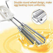 Convenient Hand Held Manual Kitchen Rotary Cooking Tool Whisk Mixer Blender Egg Beater