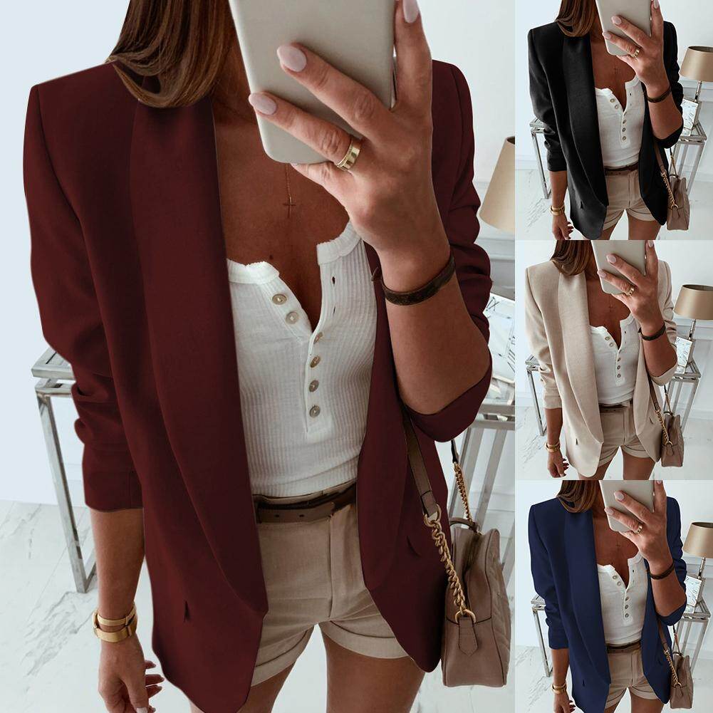 Áo Blazer Nữ Áo Blazer Dài Tay Áo Khoác Vest Nữ Áo Blazer Nữ Tính Áo Blazer Trắng Xanh Hải Quân Mùa Thu