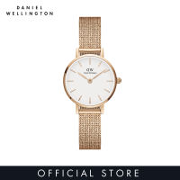 Daniel Wellington Petite Pressed Melrose 24mm Rose gold with White dial - Watch for women - Womens watch - Fashion watch - DW Official - Authentic