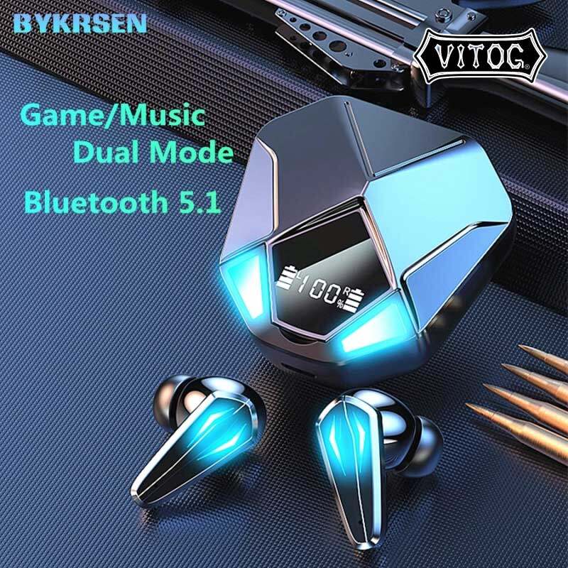 Tai Nghe VITOG TWS Bluetooth V5.1 Tai Nghe Không Dây Thể Thao Điện Tử, Tai Nghe Âm Thanh Nổi 9D Tai Nghe Chơi Game Có Micrô Dành Cho PS4 iPhone Huawei Xiaomi Redmi Oppo Vivo Sony Samsung Airdots Android