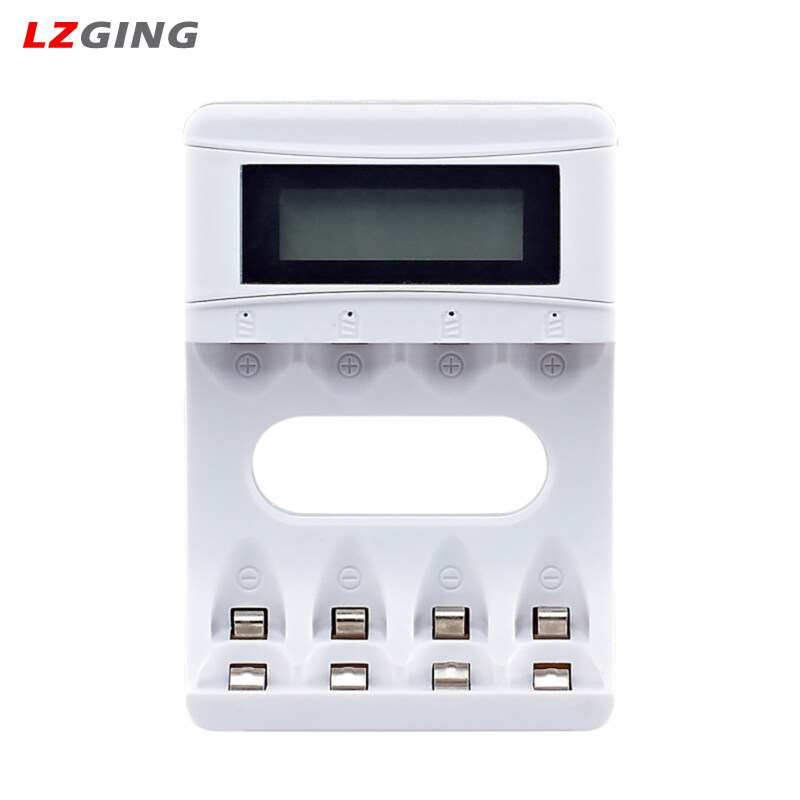 Lzginger 4-Khe Cắm sạc pin USB Màn hình LCD dòng điện cao 2