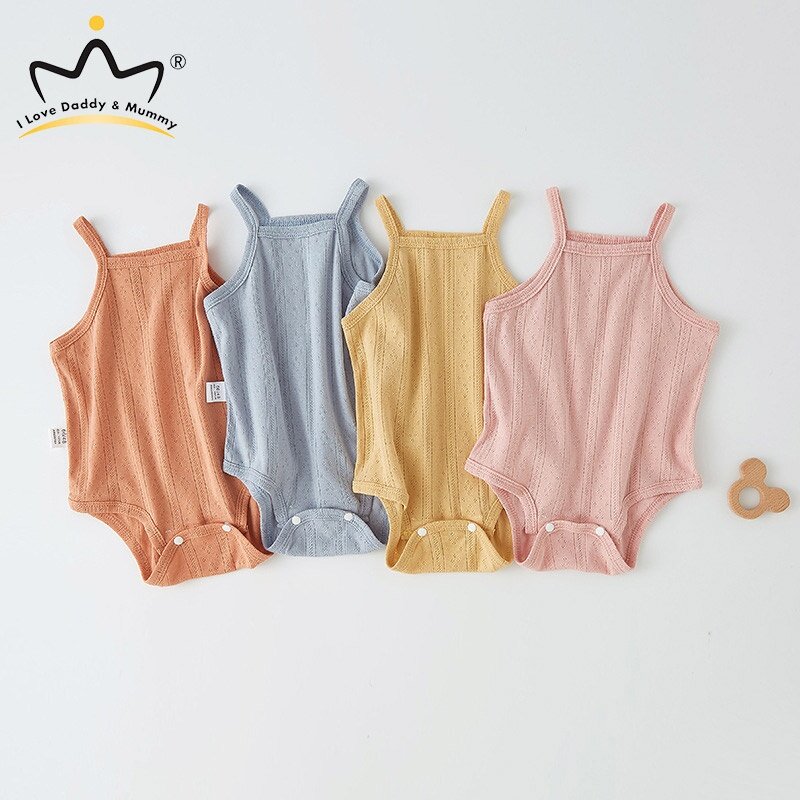 I LOVE DADDY&MUMMY Summer Baby Sling Romper for Boys Girls Breathable Thin