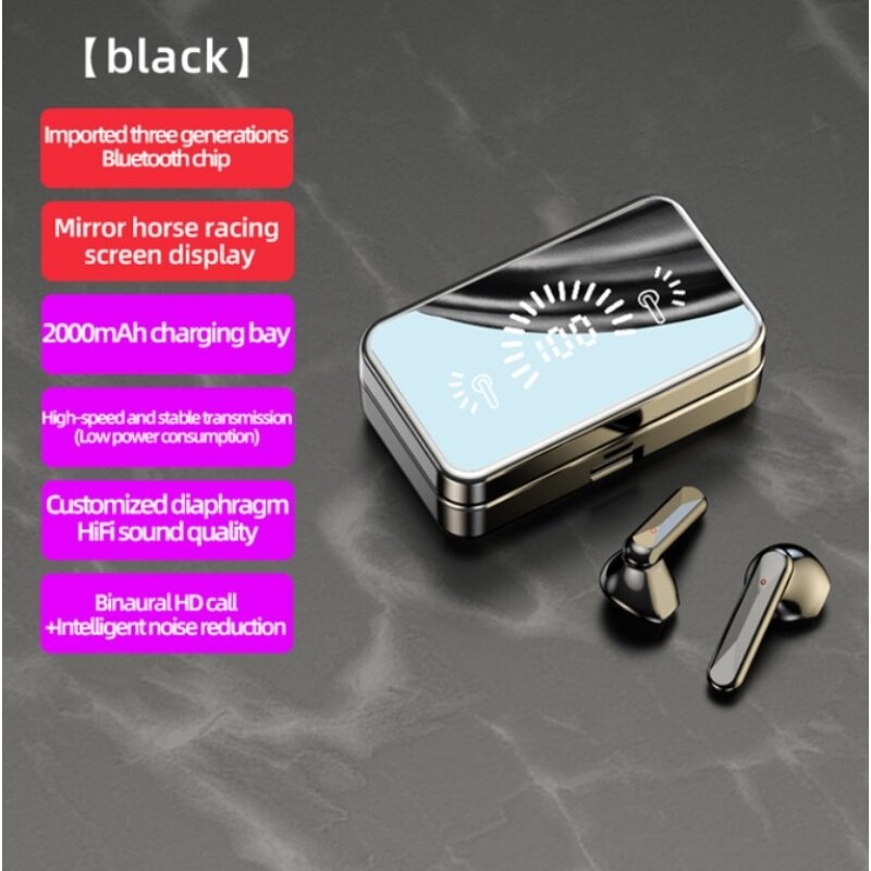 Wxxiwei Tai Nghe Bluetooth Không Dây Bề Mặt Gương S20 Tai Nghe Bluetooth Thời Gian Chờ Dài Vô Hình Mini