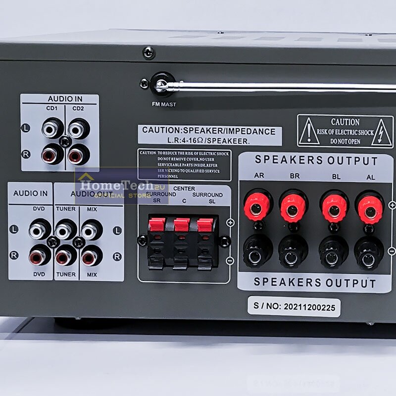 RICSON Karaoke Power Amplifier Stereo Amplifier Amp Speaker With Remote