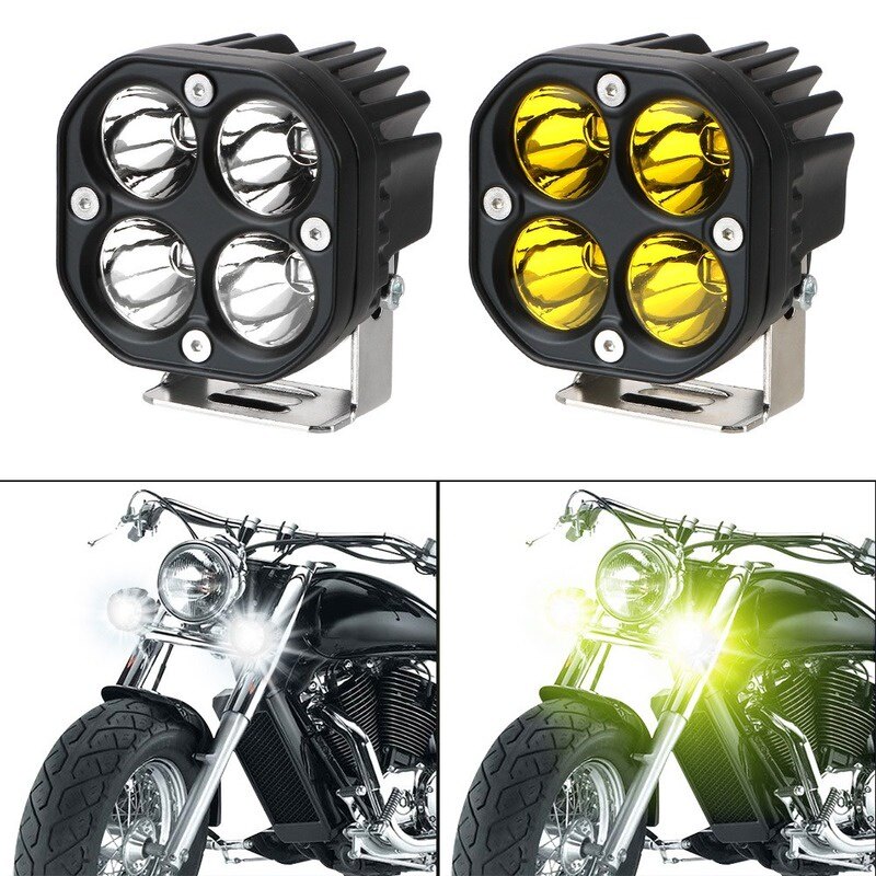Đèn pha xe máy, đèn led tín hiệu rẽ, thông dụng đèn led làm việc màu vàng 3 inch 40w, sương mù lái xe tại chỗ, đèn atv địa hình， led work 40w chống thấm nước khẩn cấp đèn chiếu sáng làm việc sửa đổi ánh sáng xe máy