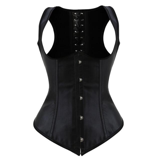 คอร์เซ็ทรัดตัวลายโกธิคพังค์ผู้หญิงผูกเชือกเสื้อรัดเอว Corset ไม่มีกระดูกสายรัด Bodyshape ชุดขนาดใหญ่ S-6XL