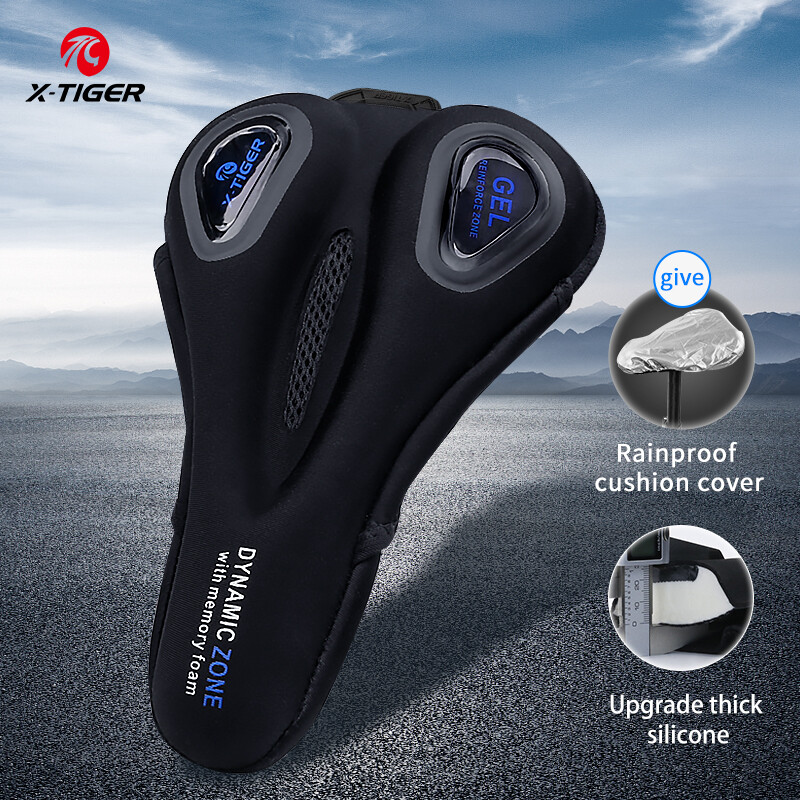X-tiger bọc ghế xe đạp, miếng bọt biển nhớ dày yên xe đạp leo núi đệm gel, phụ kiện yên xe đạp đường trường thoáng khí