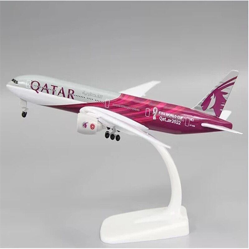 Alloy Metal AIR QATAR Airways Boeing 777 B777 Airplane Model Diecast Air