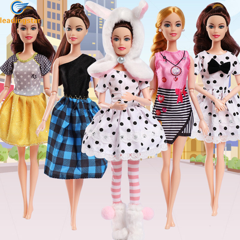 LEADINGSTAR 1 Set Doll Dress Up Set Fashion Clothes Skirt Casual Clothes