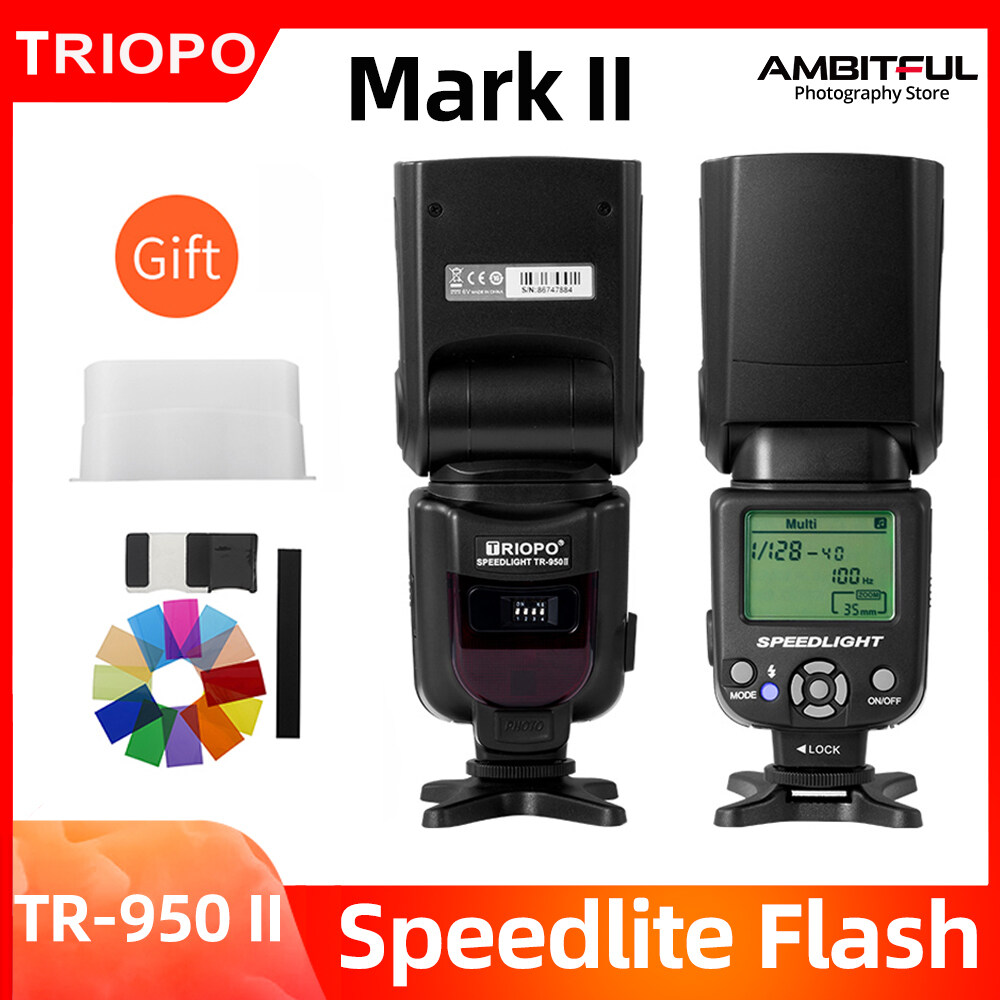 Triopo Đèn Flash TR-950II Đèn Speedlite + G4 2.4G Truyền Dẫn Không Dây Cho Máy Ảnh Nikon Canon 650D 550D 450D 1100D 60D 7D 5D