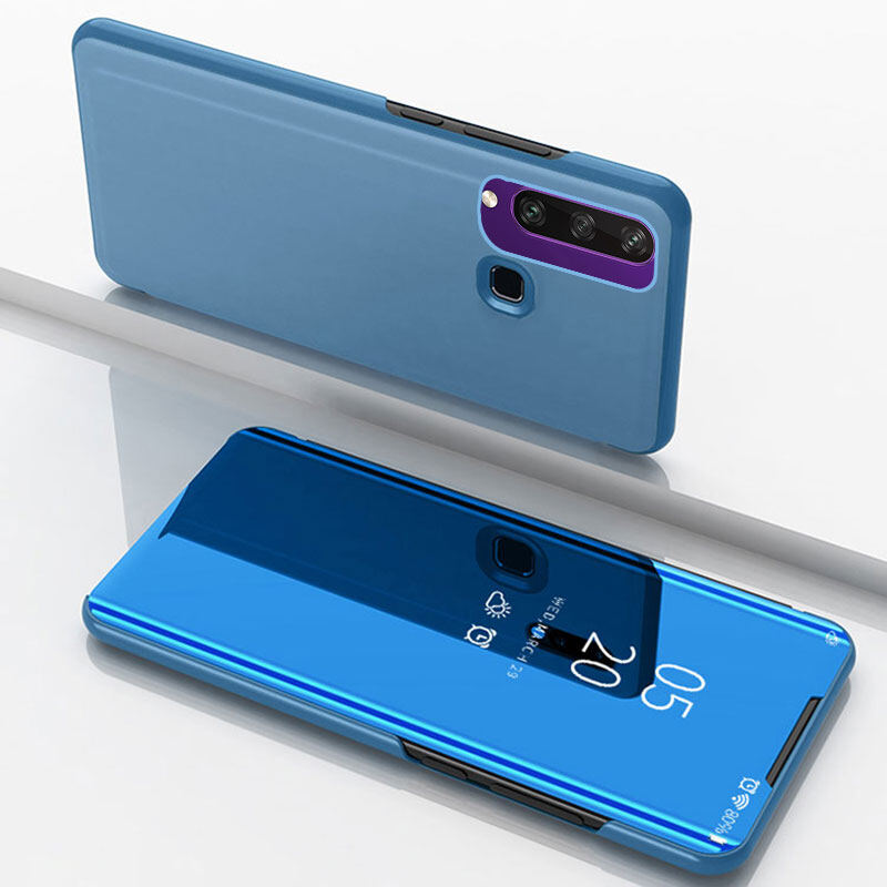 Ốp lưng huawei y6p ốp điện thoại trong suốt tráng gương thông minh chống sốc ốp da lật cứng huaweiy6p"