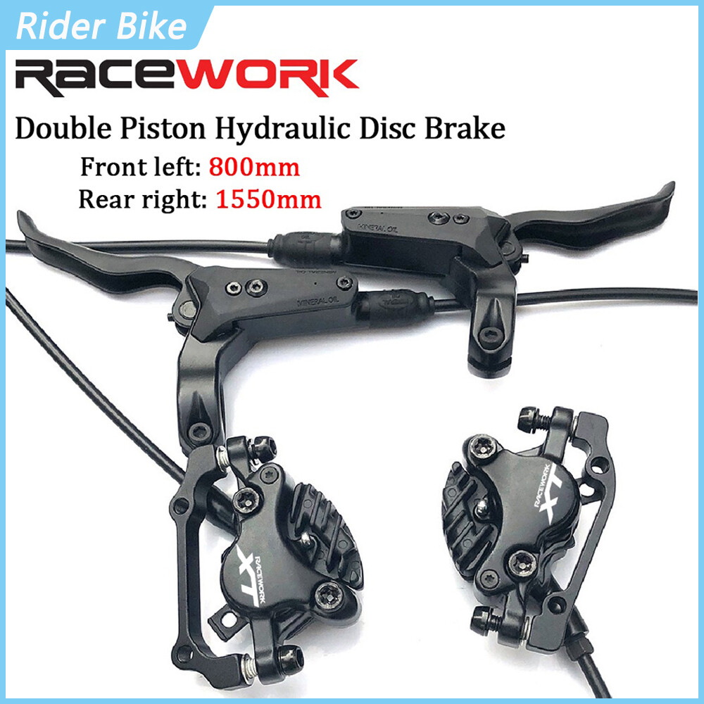 Racework phanh dầu xe đạp leo núi phanh đĩa thủy lực phanh đĩa dầu làm mát m8000 bộ phanh thủy lực 29er phía trước bên trái phía sau bên phải băng