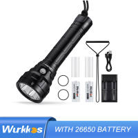 Wurkkos DL40  Super Bright  Powerful 5000Lm LH351D 90CRI 26650 Rechargeable 5000K Diving Light