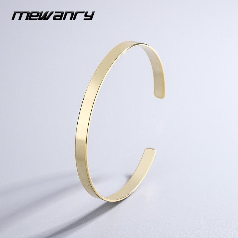 [Hot K] MEWANRY Vòng Tay Màu Vàng Tối Giản Cho Nữ Vòng Tay Trơn Thanh Lịch Hợp Thời Trang Mới Trang Sức Dự Tiệc Cho Cặp Đôi Quà Tặng Sinh Nhật