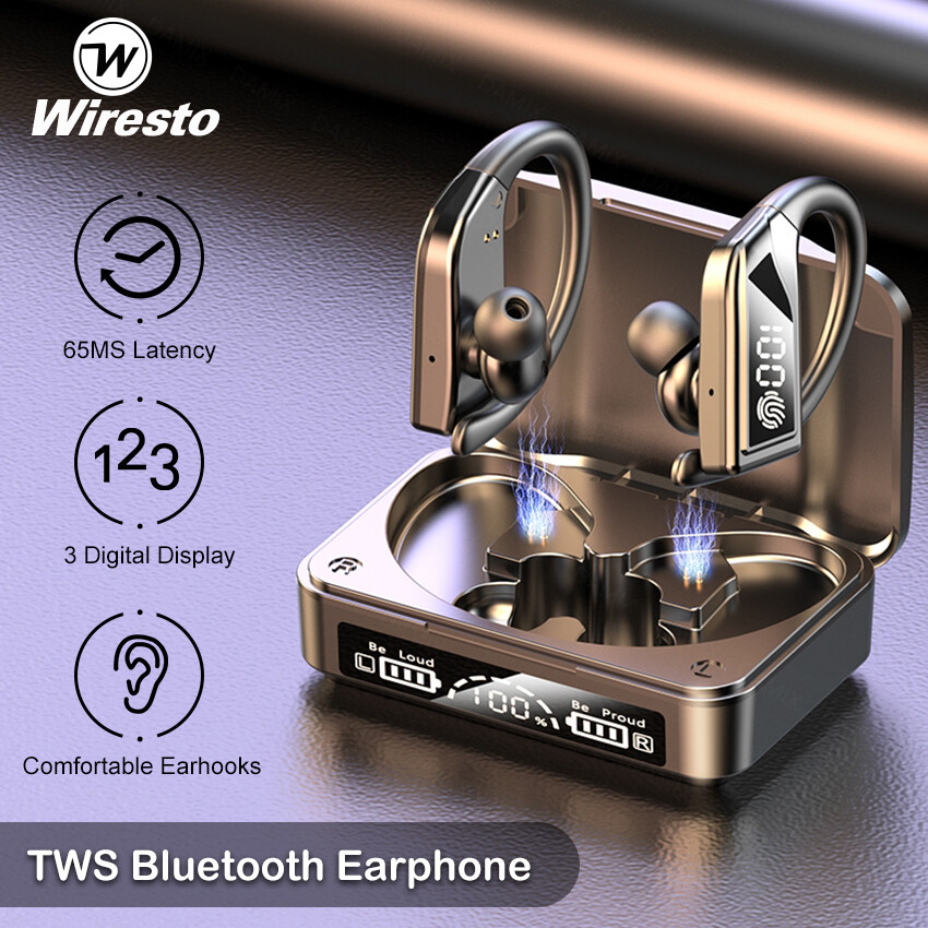 Wiresto tai nghe tws tai nghe nhét tai không dây tai nghe nhét tai bluetooth 5.1 tai nghe nhét tai tai tai nghe thể thao tai nghe chống mồ hôi tai nghe treo màn hình led tai nghe âm thanh nổi hd không trong tai có hộp sạc dung lượng lớn
