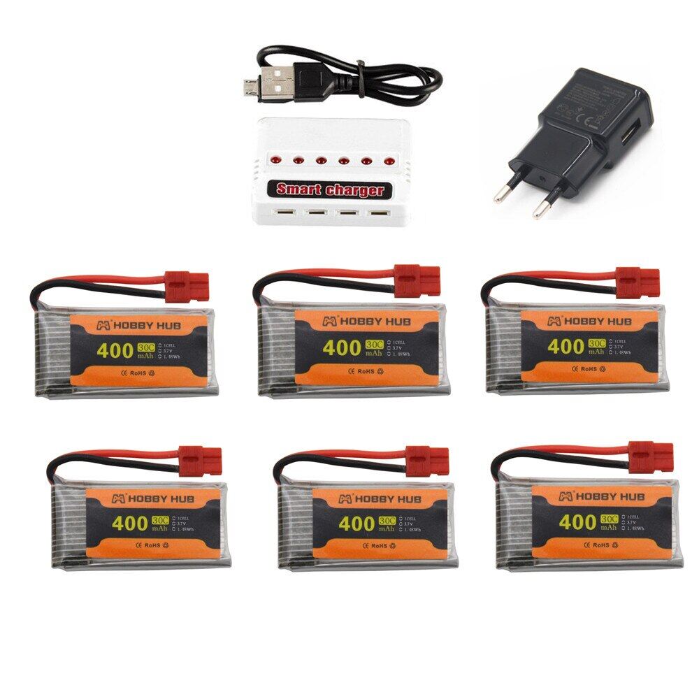 【HOT SALE】 3.7V 400mAh LiPo + Sạc cho X15 X5A-1 x15w x15c Máy bay trực thăng RC phụ tùng 752035 3.7V bay không người lái 1 cái đến 6 cái
