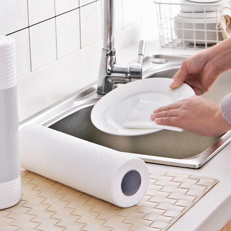 Giẻ Lười 150 Tờ Vải Lau Tái Sử Dụng, Khăn Lau Bát Đĩa Không Dệt Khăn Giấy Dùng Một Lần Khăn Nhà Bếp Thấm Nước Khăn Lau Giẻ Rách