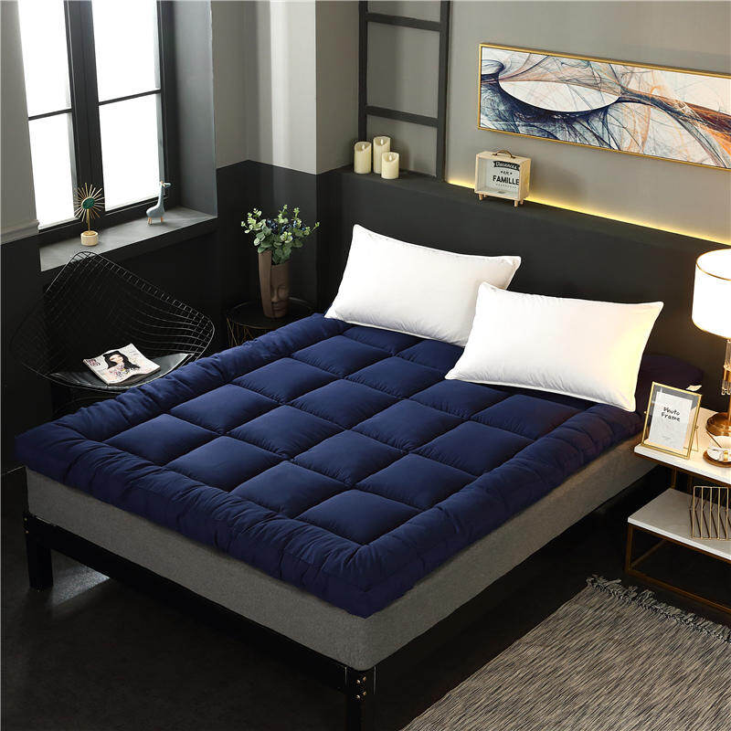 100% Superfine Fiber Mattress Home Hotel Quality Cotton Mattress Pad Plush Durable Feather Bed Topper King Queen Twin Full Size