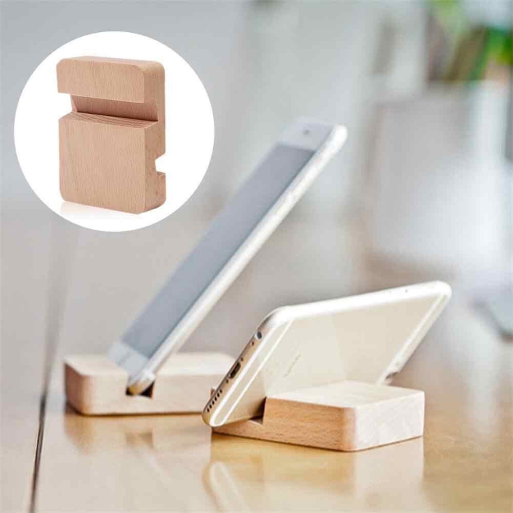 Giá đỡ điện thoại gỗ thông - Kệ để điện thoại xem phim chống trượt