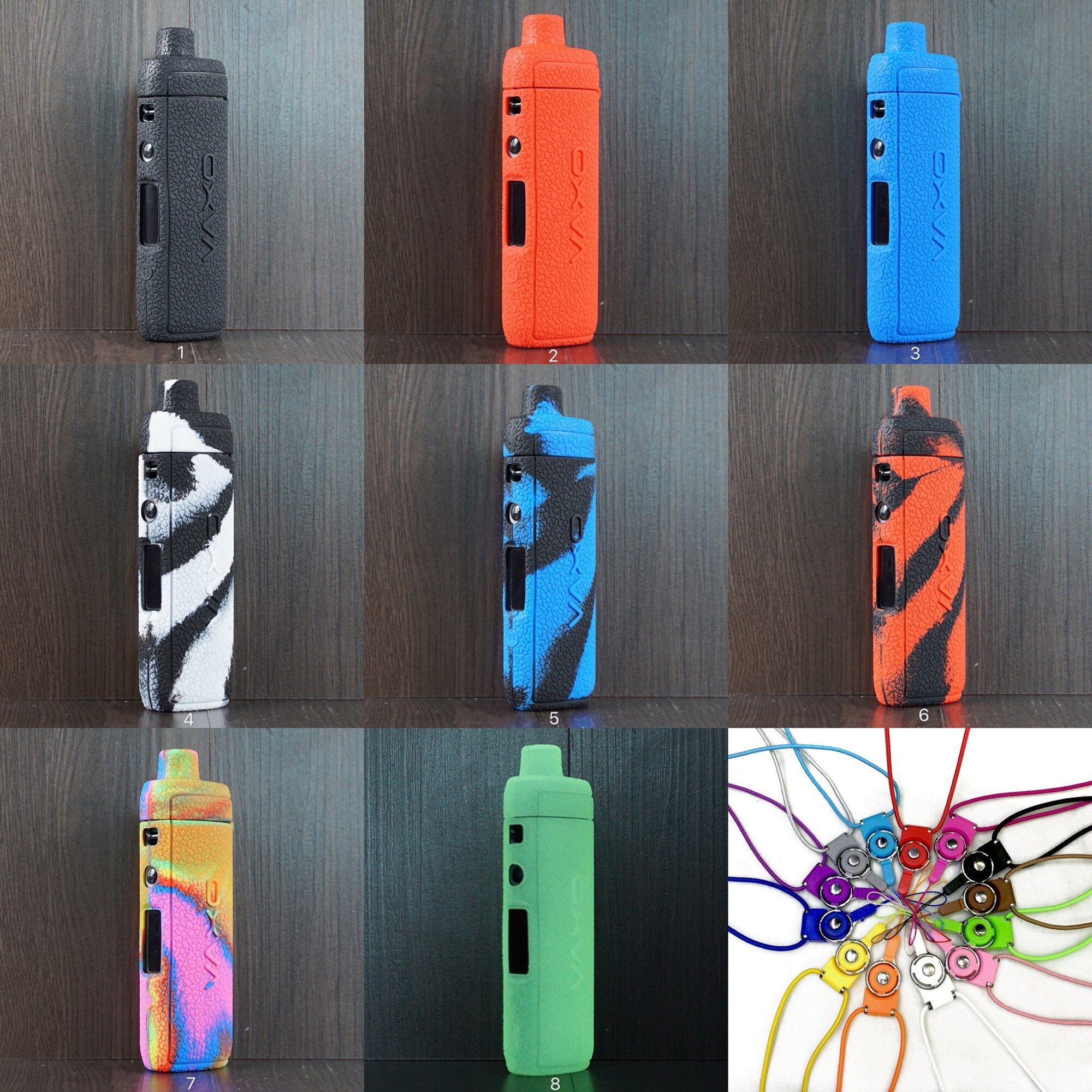 Silicone Trường Hợp Cho OXVA Nguồn Gốc X 60W Kết Cấu Bìa Bảo Vệ Chống Trượt Tay Áo Da Cao Su Với Miễn Phí Dây Buộc