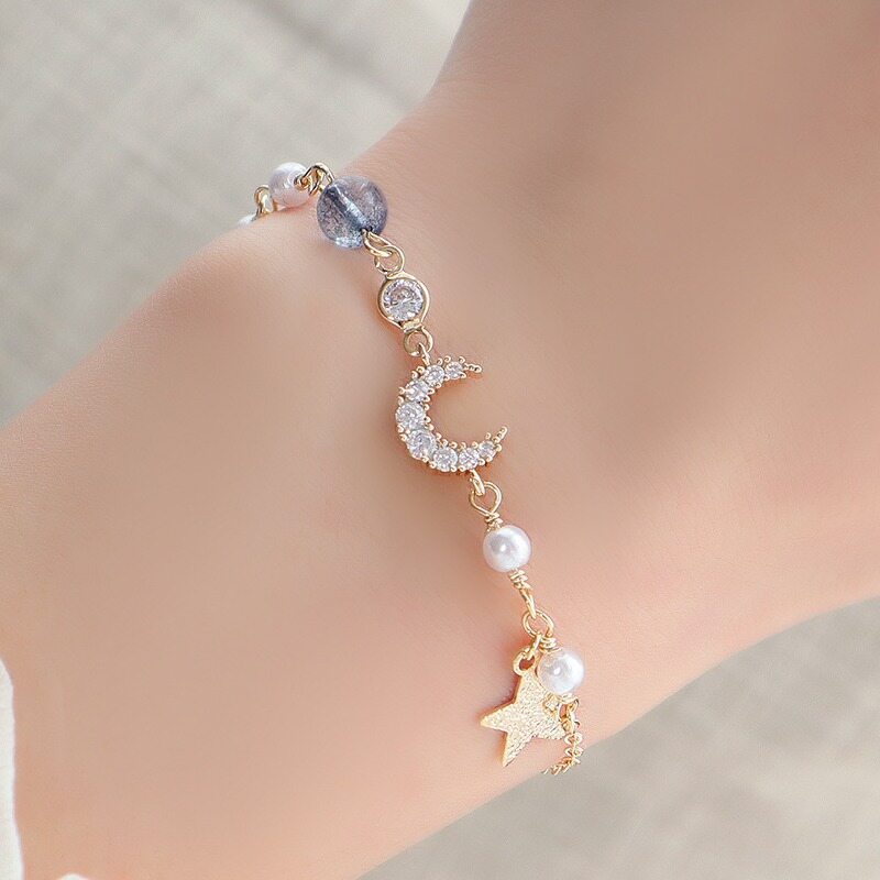Vòng Tay Mặt Trăng Ngôi Sao Thời Trang Đơn Giản Của Yuki Cho Nữ Vòng Tay Lắc Tay Trang Sức Đám Cưới Cho Bé Gái Trang Sức Đẹp Quà Tặng Sinh Nhật Tiệc Tùng Có Thể Điều Chỉnh Mỏng Liên Kết Vòng Đeo Tay