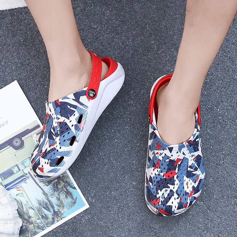 Aoyell crocs xăng đan nam mùa hè nhẹ xăng đan đôi giày đi biển nam nữ xăng đan cao su cho nam xăng đan cao su crocs nam