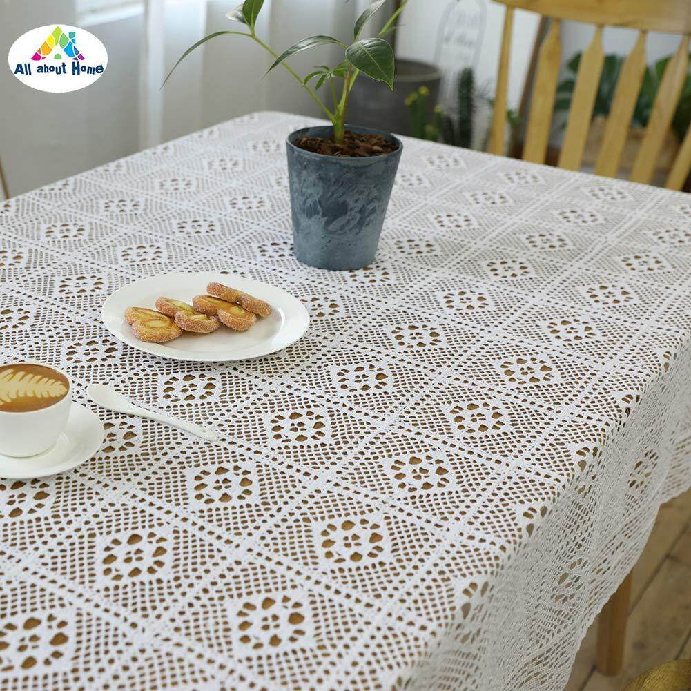 ABH Crochet Tablecloth Cotton Lace Crochet Dining Table Cover Wedding Table Cloth review and price