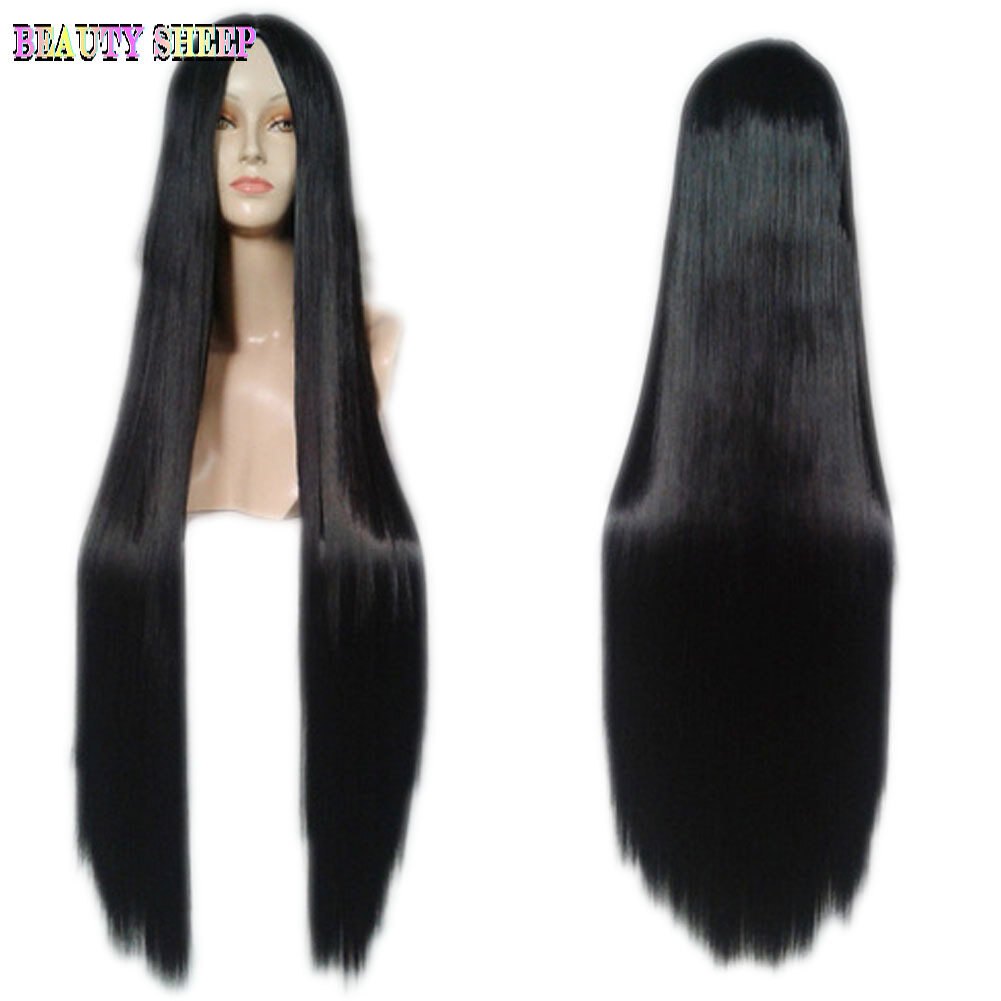 Tóc giả hóa trang anime harajuku 100cm tóc giả trẻ trung dài thẳng tóc giả trang phục tóc giả dự tiệc cho nữ