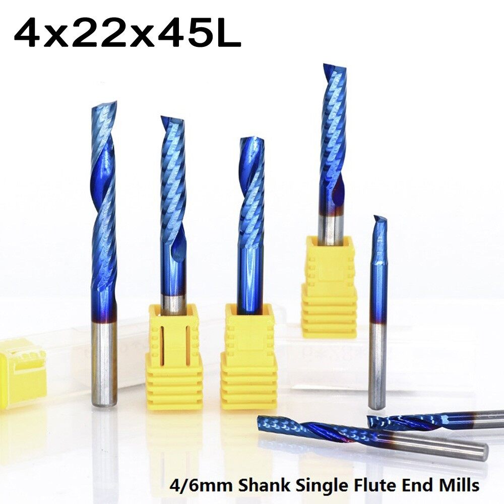Mũi phay nhựa acrylic mũi phay thép tốc độ cao cán 4/6mm