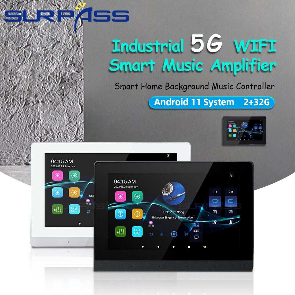ปราดเปรื่องไวไฟ บลูทูธเครื่องขยายเสียงติดผนัง 7 นิ้วหน้าจอสัมผัสระบบ Android 11 แอมป์หน้าจอสัมผัส 8 * 30W แผ่นผนังอันทรงพลังรองรับ USB / TF / RJ45 พร้อมรีโมทคอนโทรล ราคา 8,794 บาท*ส่งฟรี